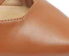 Sapatilha Slingback Bico Fino Duas Tiras Marrom