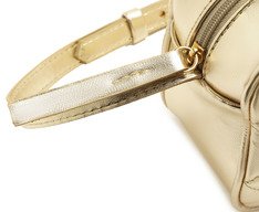 Bolsa Tiracolo Média Matelassê Triangular Arredondada Dourada