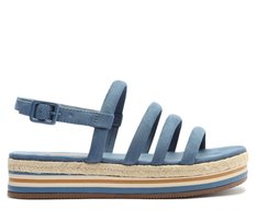 Sandália Azul Multi Tiras Flatform