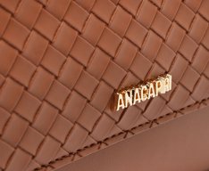 Bolsa Tiracolo Pequena Aba Tressê Marrom