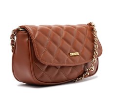 Bolsa Tiracolo Média Metalassê Estruturada Marrom