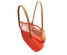 Bolsa Shopping Grande Nylon Botão Laranja