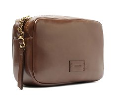 Bolsa Tiracolo Média Compacta Marrom