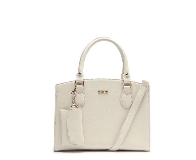 Bolsa Tote Média Essencial Com Pouch Branca