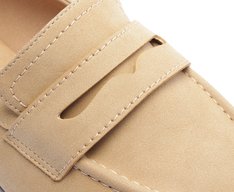 Mocassim Madri Bico Quadrado Bege