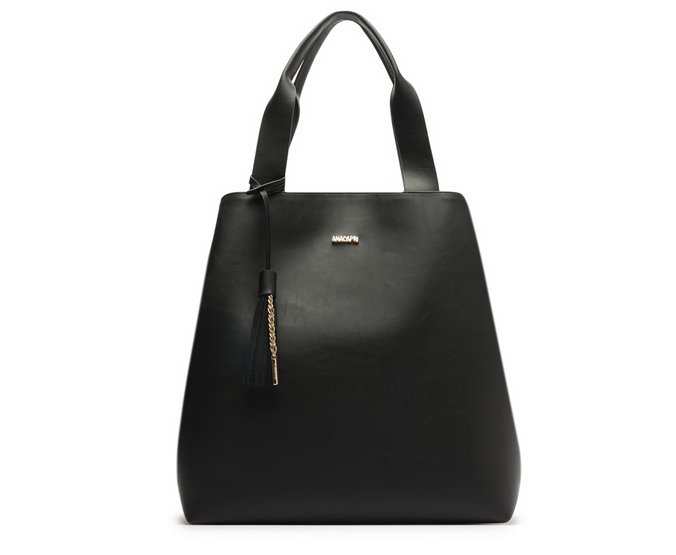 Bolsa Shopping Grande Maxi Barbicacho Preta