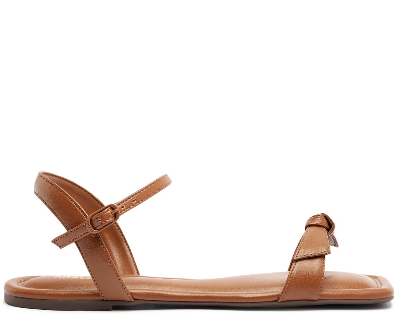 Sandália Rasteira Tira Única Laço Marrom | Anacapri