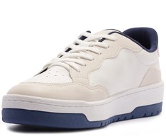 Tênis Recortes Kei Branco e Azul