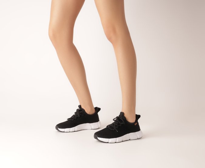 Tênis Knit Sporty Ultra Leve Preto