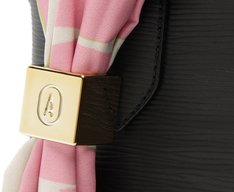 Bolsa Tote Média Lenço Estampado Preta