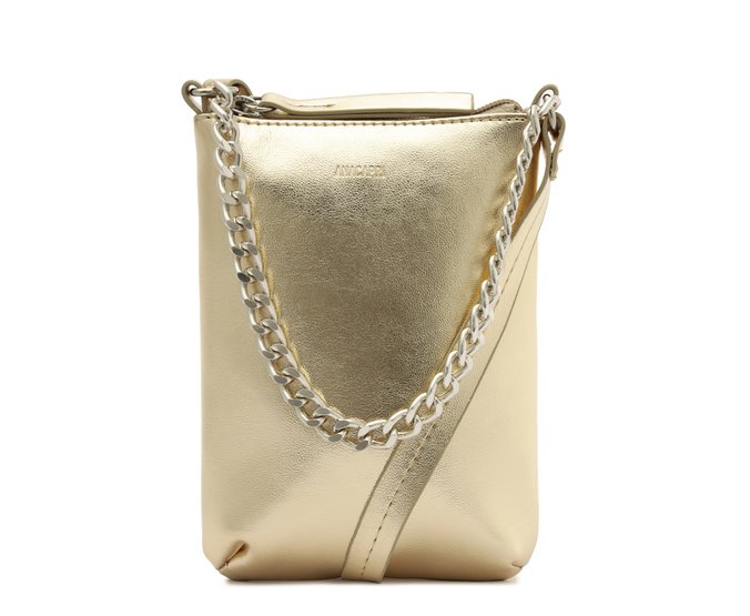 Bolsa Tiracolo Pequena Estilosa Corrente Dourada