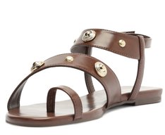 Rasteira Naturalista Tachas Marrom