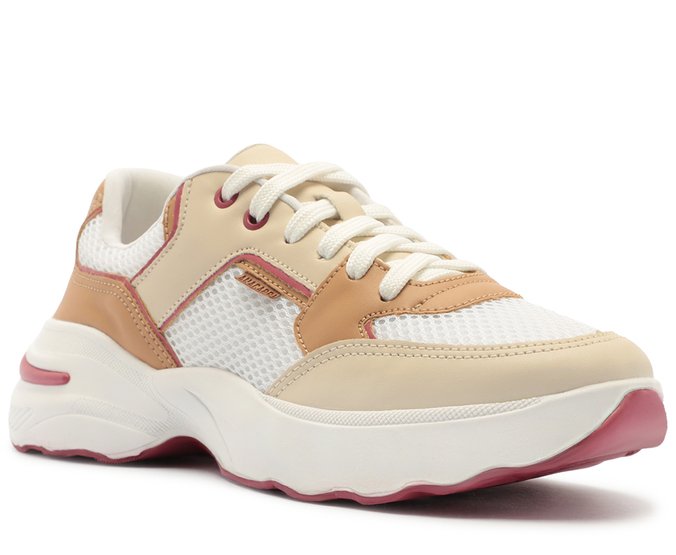 Tênis Chunky Branco Detalhe Vermelho