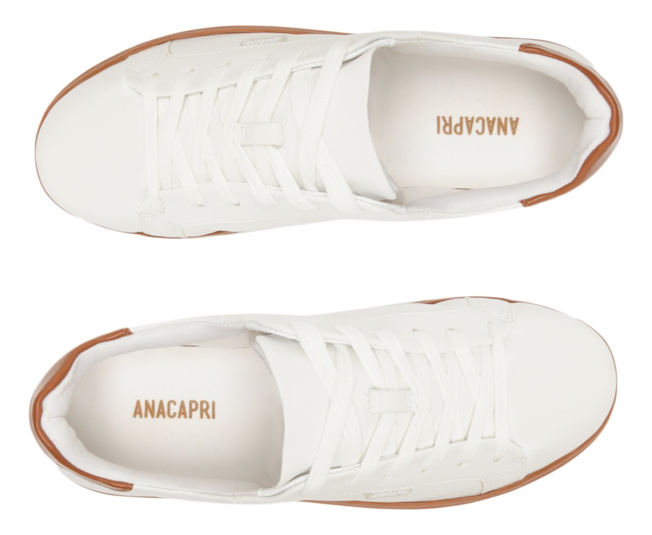 Tenis branco com solado marrom sales