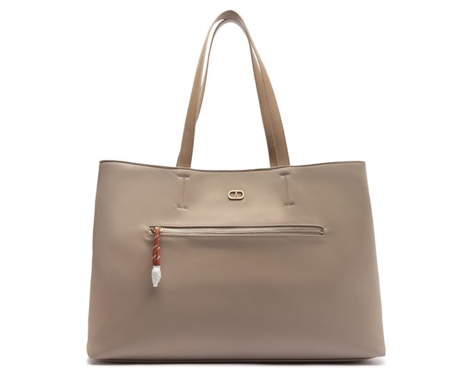 Bolsa Shopping Grande Nylon Cinza