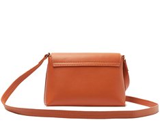 Bolsa Tiracolo Pequena Chaveiro Flor Laranja Damasco