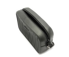 Bolsa Tiracolo Média Tressê Injetada Preta