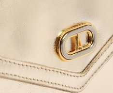 Bolsa Tiracolo Pequena Estruturada Party Dourada