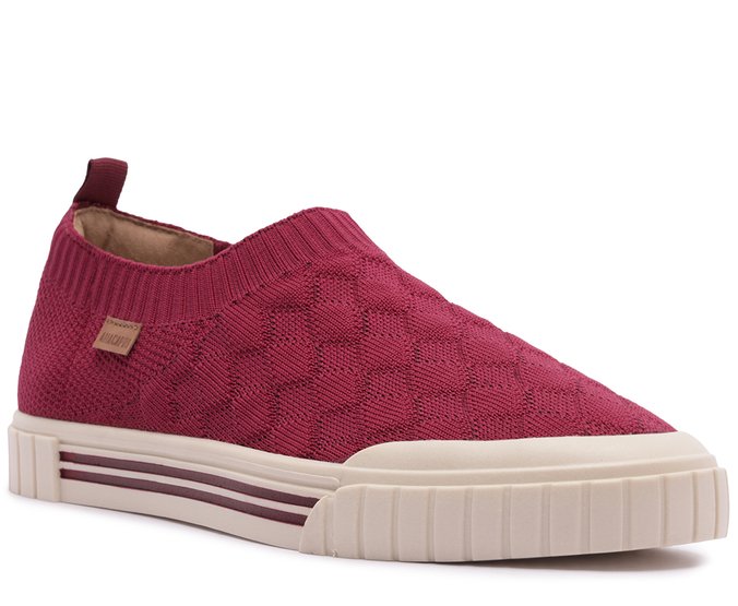 Tênis Slip On Knit Vermelho