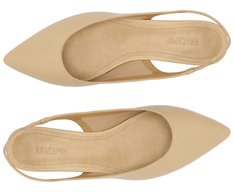 Sapatilha Slingback Bico Fino Bege