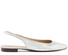 Sapatilha Slingback Bico Fino Prata