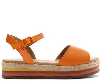 Sandalia Flatform Laranja Anacapri