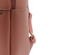 Mochila Média Zíper Frontal Rosa