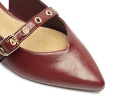 Sapatilha Slingback Tira Única Fivela Roxa