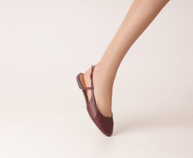 Sapatilha Slingback Bico Quadrado Basic Roxo