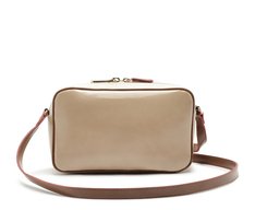 Bolsa Tiracolo Média Lisa Bege