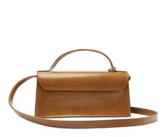 Bolsa Tiracolo Pequena Estruturada Marrom