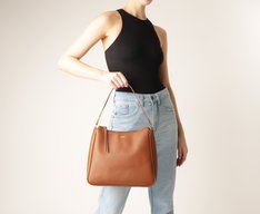 Bolsa Shopping Grande Alça Única Marrom