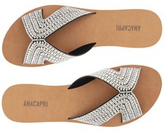 Rasteira Glam Strass Prata
