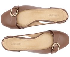 Sapatilha Slingback Fivela Elise Marrom
