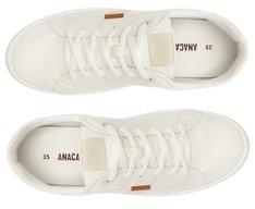 Tênis Pontilhado Basic Branco E Bege
