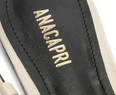 Sapatilha Slingback Ponta Preta Verniz Branca