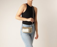 Bolsa Tiracolo Média Fun Dourada