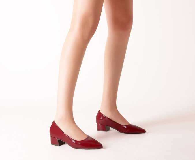 Sapatilha Salto Bloco Clássica Vermelho