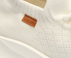 Tênis Branco Knit Texturas