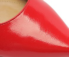 Sapatilha Slingback Bico Fino Verniz Vermelha