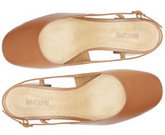 Sapatilha Slingback Basic Salto Bloco Marrom