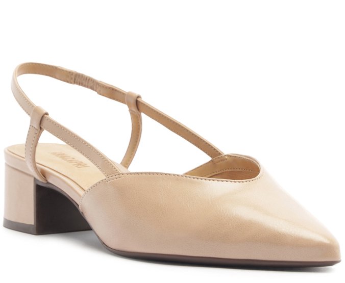 Sapatilha Slingback Ponta Fina Bege