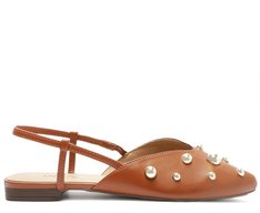 Sapatilha Slingback Maxi Tachas Marrom