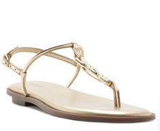 Sandália Slim Mini Salto Bloco Dourada