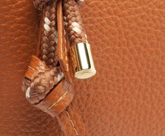Bolsa Tiracolo Pequena Cordão Entrelaçado Marrom