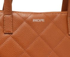 Bolsa Shopping Média Matelassê Triangular Marrom