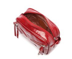Bolsa Tiracolo Média Fecho Duplo Zíper Vermelha