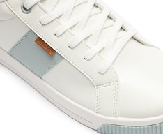 Tênis Sola Estruturada Listra Lateral Branco E Azul