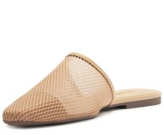 Mule Tela Transparente Bege