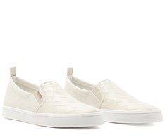 Tênis Slip On Sola Alta Texturas Branco